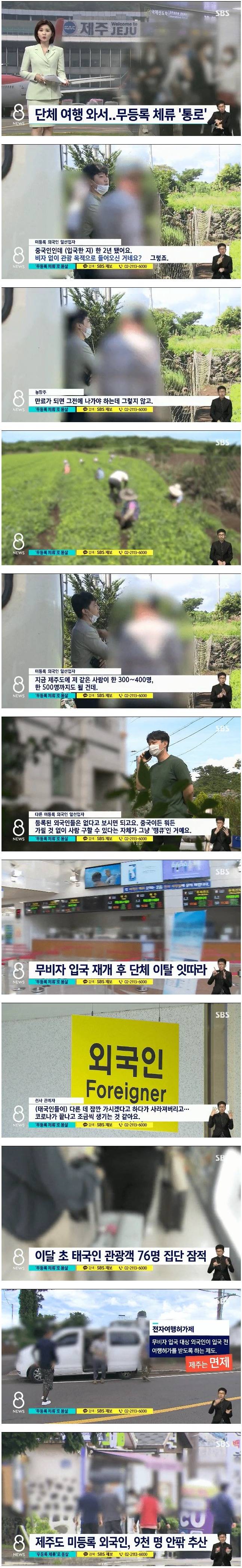 [이슈/유머] 제주에서 문제가 되고 있는 무등록 체류